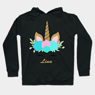 Unicorn Lina - Teal Hoodie